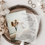 Elegant The Wedding of Script Overlay Vellum Invitations<br><div class="desc">Announce your special day with this elegant wedding invitation vellum overlay. Featuring a beautiful calligraphy script announcing "The Wedding of", followed by the couple's names and wedding details, this overlay adds a touch of sophistication to your invitations. The delicate design complements various invitation styles, with the most trendy option being...</div>
