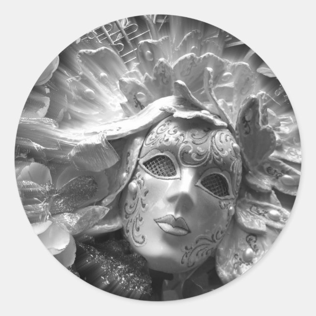 Elegant Theatre Mask Decorative Sticker (Front)