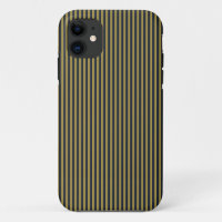Elegant Thin Gold & Navy Blue Vertical Stripes