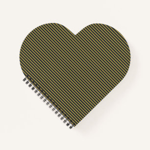 Elegant Thin Gold & Navy Blue Vertical Stripes Notebook