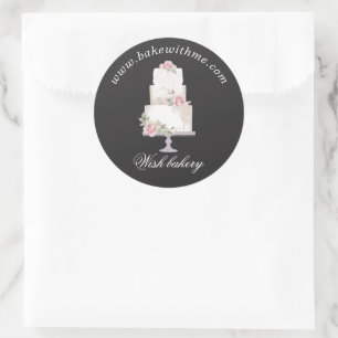 Elegant Three Tier Cake Bakery Product Sticker