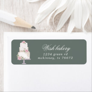 elegant three tier cake bakery return address