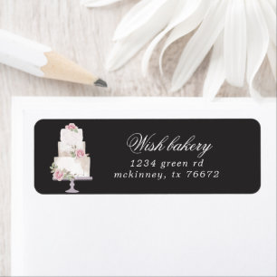 elegant three tier cake bakery return address