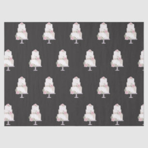 elegant three tier cake bakery tissue paper