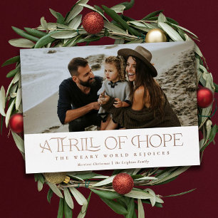 Elegant Thrill of Hope Photo Christmas 