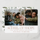 Elegant Thrill of Hope White Two Photo Christmas