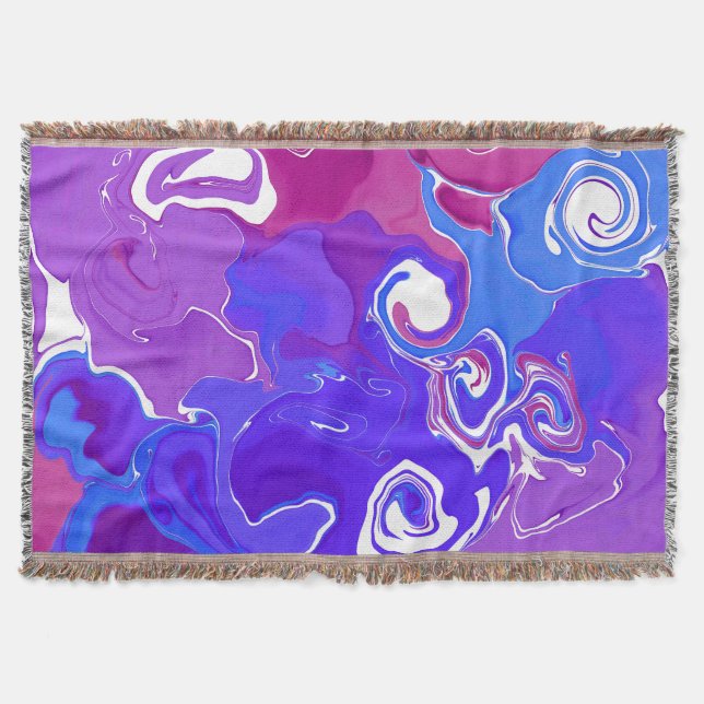 Elegant Throw Blanket marble design style.   (Front)