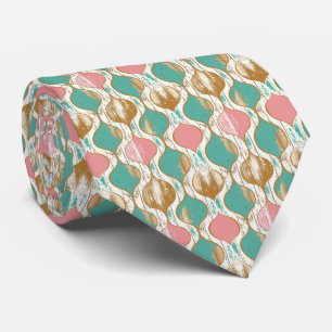 Elegant Tie in Pink and Turquoise