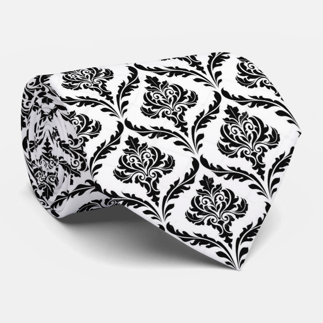 Elegant tie with black trim (Rolled)
