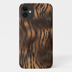 Elegant Tiger Chic Black Bronze Stylish Case-Mate iPhone Case