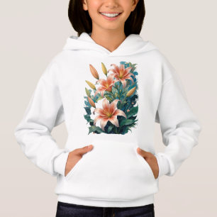 Elegant Tiger Lilies Floral Arrangement Illustrati