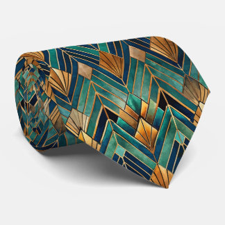 Elegant tiled Art Deco pattern Tie