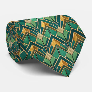 Elegant tiled Art Deco pattern  Tie