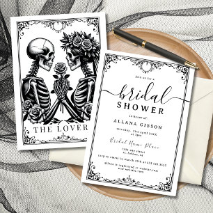 Elegant Till Death Do Us Part Tarot Bridal Shower Invitation