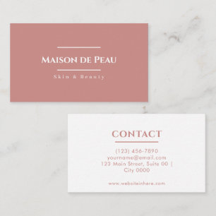 Elegant Timeless Maison de Peaue Minimalist Soft Business Card