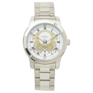 Elegant Timeless Soft Gold Foliage Watch