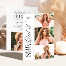 Elegant Timeless Typography 4 Photo Graduation