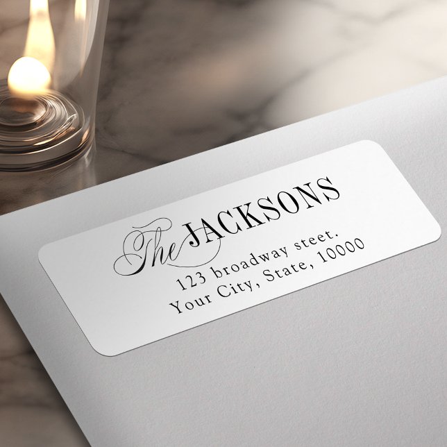 Elegant Timeless Typography Family Return Address (Elegant Timeless Typography Family Return Address Label)