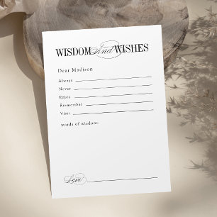 Elegant Timeless Typography Graduate Advice Card