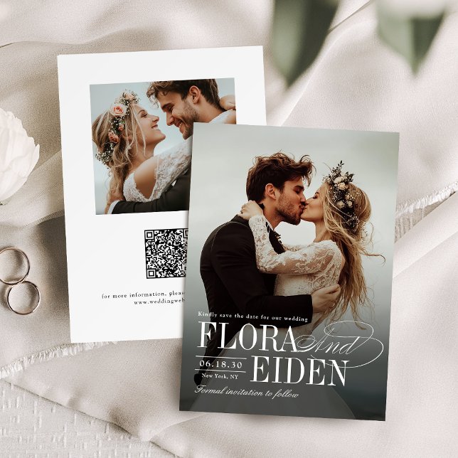 Elegant Timeless Typography Photo Save The Date (Elegant Timeless Typography Photo Save The Date)