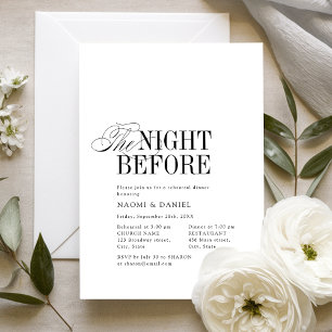 Elegant Timeless Typography The Night Before Invitation