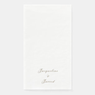 Elegant Timeless Wedding Reception Napkin