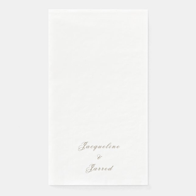 Elegant Timeless Wedding Reception Napkin (Front)
