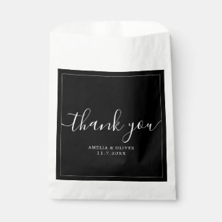 Elegant Timeless Wedding Thank You | Personalized  Favour Bags