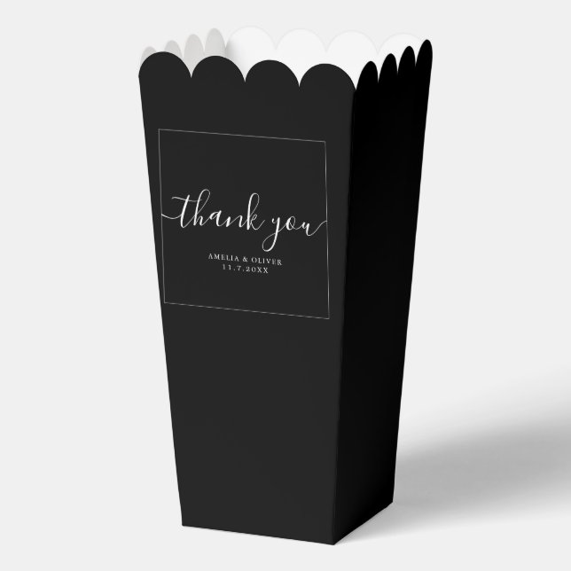 Elegant Timeless Wedding Thank You | Personalized  Favour Box (Front)