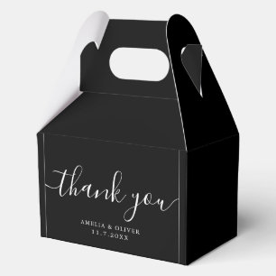 Elegant Timeless Wedding Thank You Personalized Favour Box