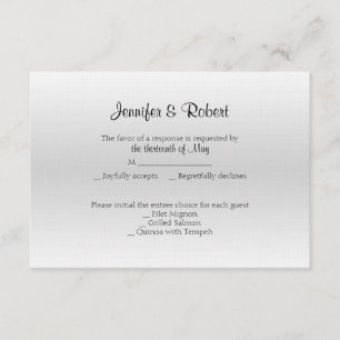 Elegant Tin 10th Anniversary Response Card