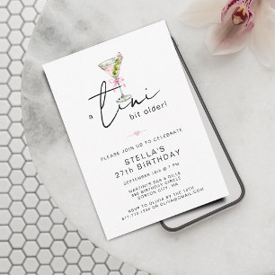 Elegant Tini Bit Older Birthday Party Invitation