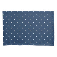 elegant tiny navy blue white polka dots pattern