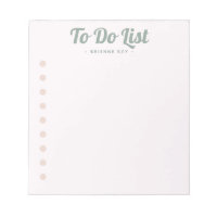 Elegant To Do List Name Template Rose Mint Bullets