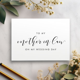 Elegant To my mother-in-law on my wedding day card