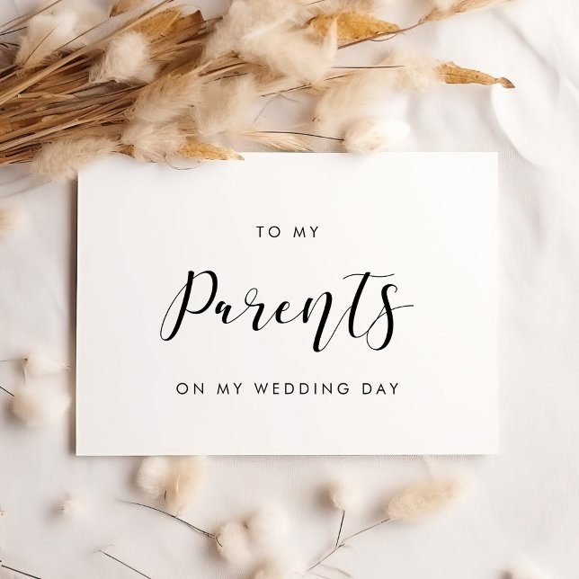 Elegant To my parents on my wedding day card (Creator Uploaded)