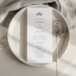 Elegant Toile French Blue Floral Ceremony Program<br><div class="desc">Designed to coordinate with our Toile French Blue Garden collection,  this customisable ceremony program features a french country style floral in toile blue. For more advanced customisation of this design,  e.g. changing layout,  font or text size please click the "CUSTOMIZE" button above. Please contact me for any questions!</div>