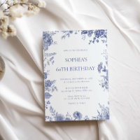 Elegant Toile French Blue toile 60th birthday