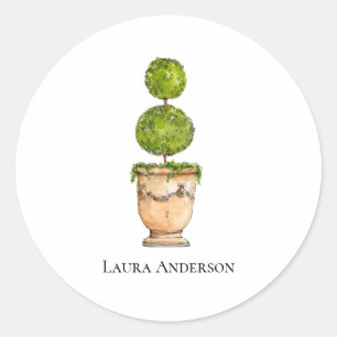 Elegant topiary watercolor  sticker