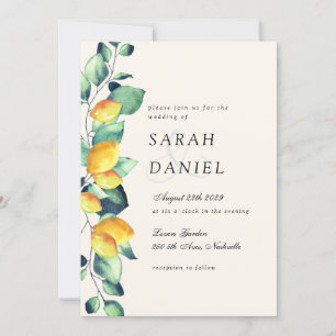 Elegant Toscana Wedding Beige Green invitation