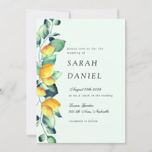 Elegant Toscana Wedding Lightgreen invitation