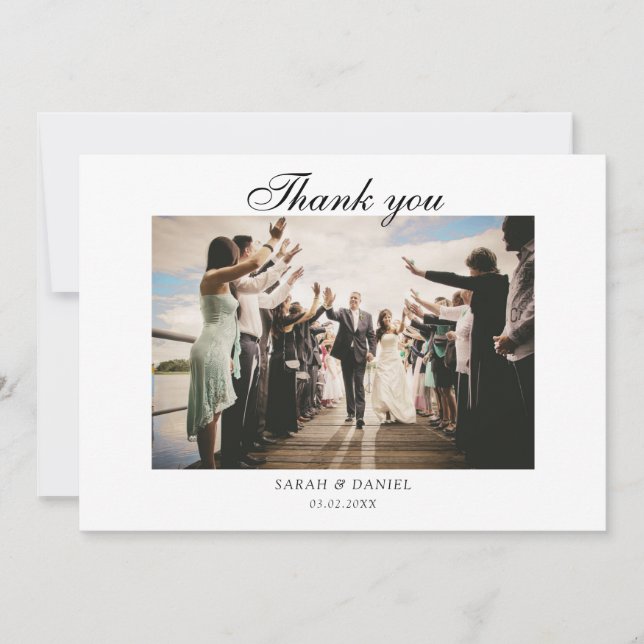 Elegant Toscana Wedding Thank Invitation (Front)