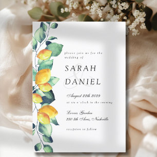 Elegant Toscana Wedding White Green invitation