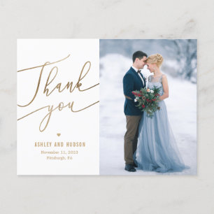 Elegant Touch EDITABLE COLOR Thank You Postcards