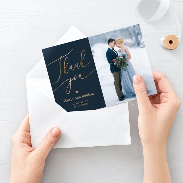 Elegant Touch Editable Colour Wedding Thank You Card (Creator Uploaded)