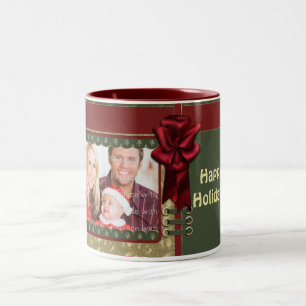 Elegant traditional Christmas design Two-Tone Coffee Mug