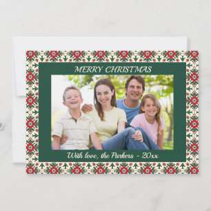 Elegant Traditional Frame Christmas Photo Holiday Card