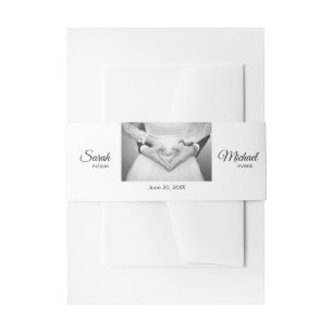Elegant Traditional Photo Wedding Invitation Belly Band