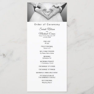 Elegant Traditional Photo Wedding Program Programme