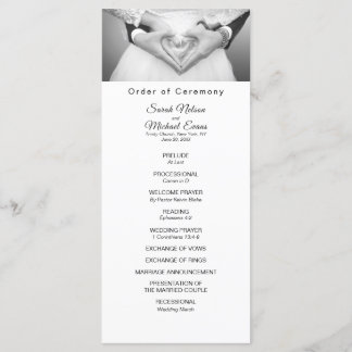 Elegant Traditional Photo Wedding Program Programme